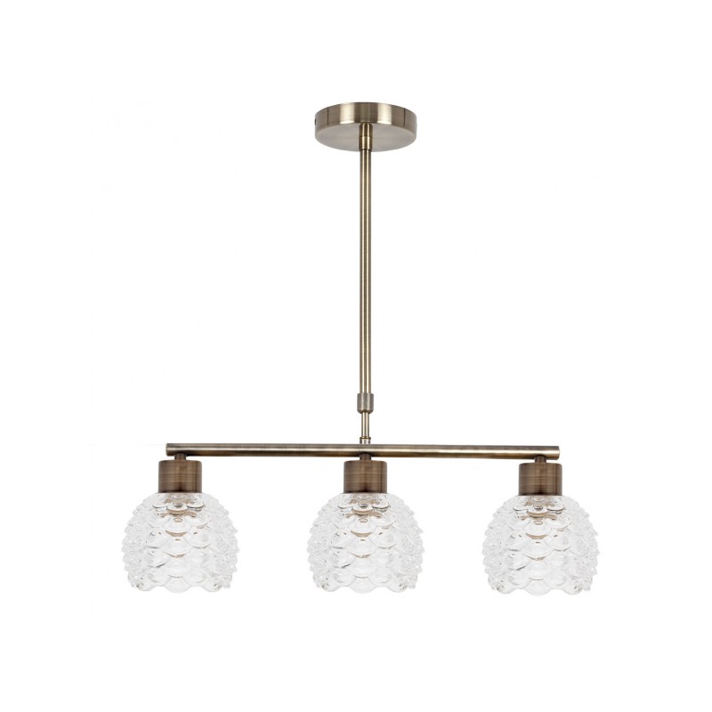 Lámpara Coventry cuero 3 x LED E-14 Fabrilamp